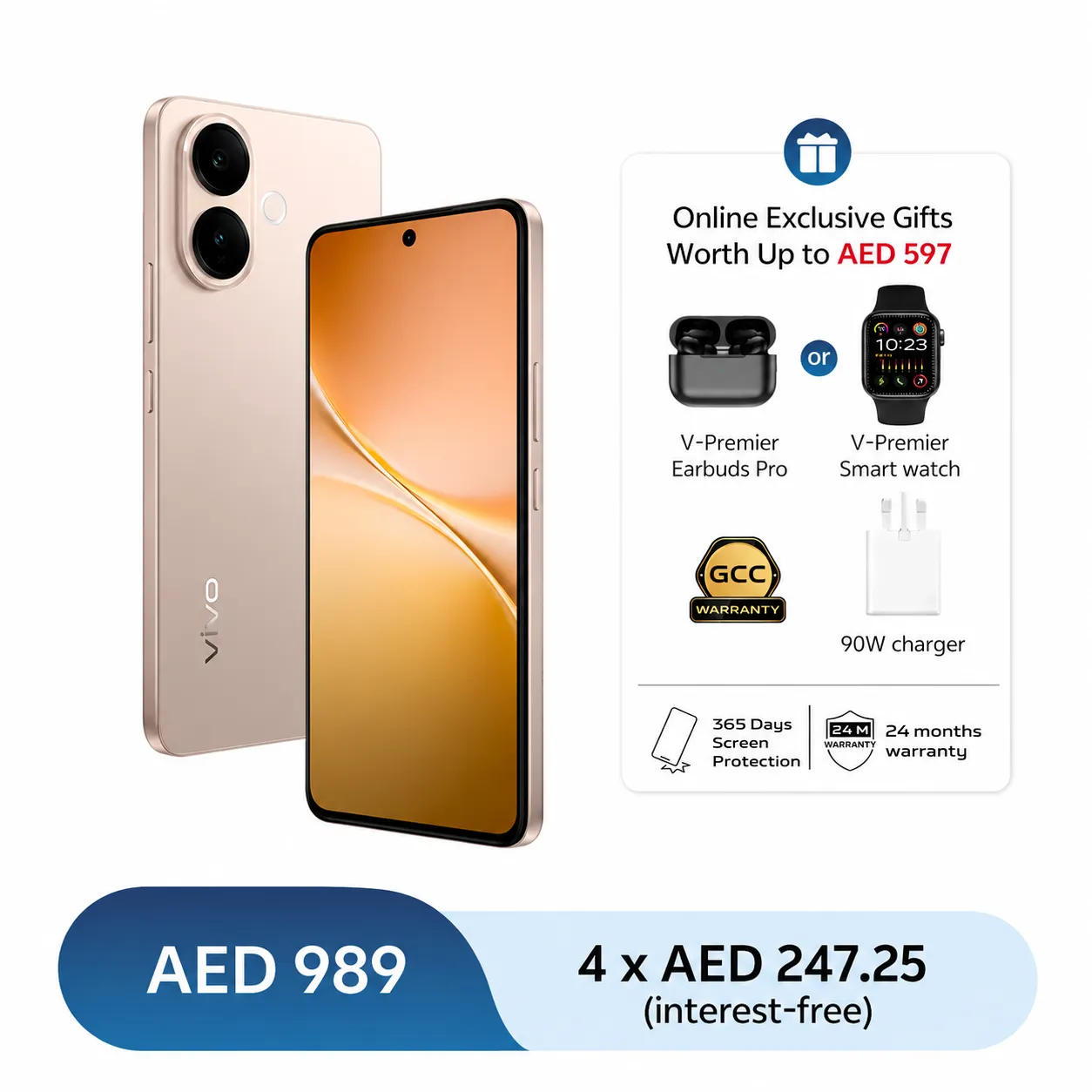 vivo V70 lite 8GB+128GB Gold_1